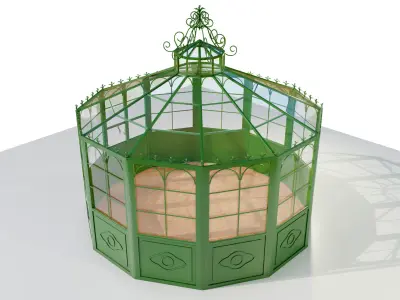 Italian Wrought Iron Greenhouse 2 3D model