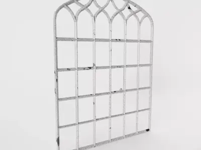 Cast Iron Victorian Window Low-poly 3D model