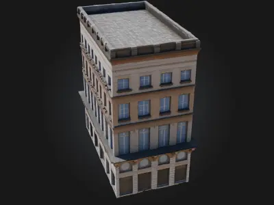 Cornerstone Illusion  A Surreal Urban Foundation 3D model