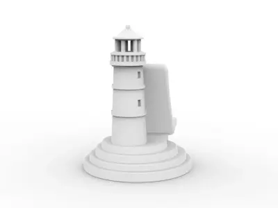 Lighthouse Phone Stand 3D Printable 3D print model