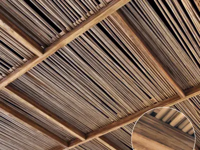 Ceiling straight thin branch n4 3D model