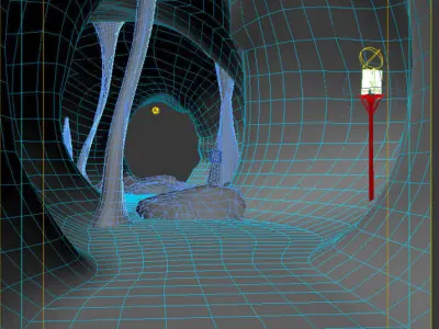 Cave with light in it 3D model