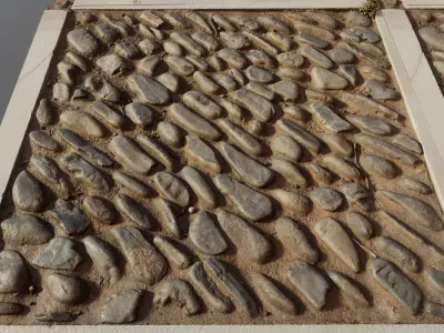 Tilescan01 stone walkway  3D model