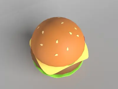 Burger v1 001 Low-poly 3D model