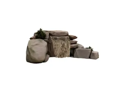 Sandstone Rock Waterfall   3D model