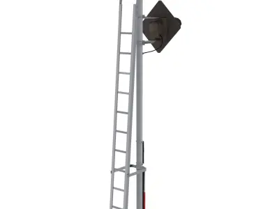 Train Traffic Light 15 3D model