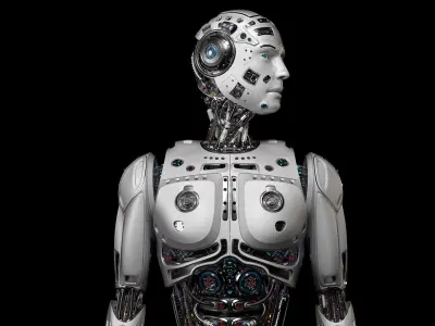  Futuristic Robot Man Rigged 