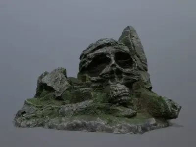 Skull Rock Low-poly 3D model get