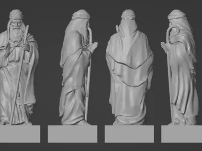 Saint Joachim Sculpture 3D print model