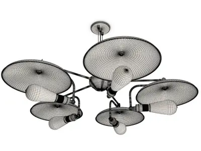 Cullen Industrial Pendant Light  x 5 Mullan 3D model