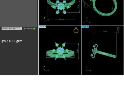 Diamond Ring For Women 3d Print Model 3D print model 10