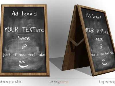 Ad Board Low-poly 3D model