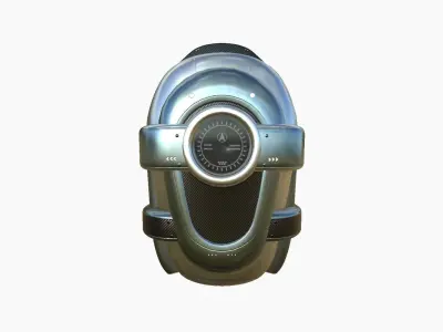 SciFi Backpack C04 Aluminum - Fashion Character Design Low-poly 3D model