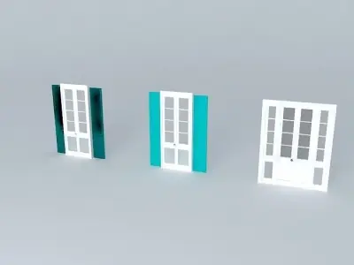 French Quarter Doors Shutters Free 3D model