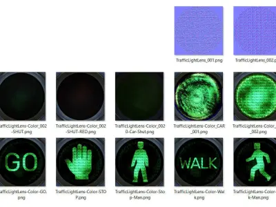  2 Traffic Lights 3D model