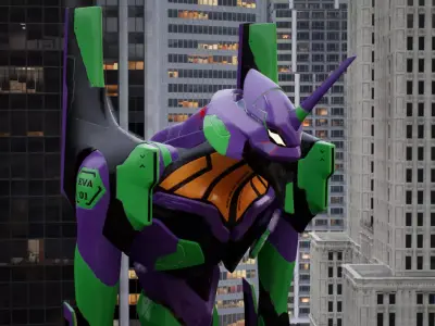 EVA-01 Low-poly 3D model