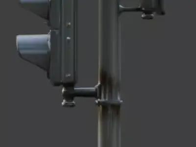 Industrial Traffic Signal System 3D Model Low-poly 3D model