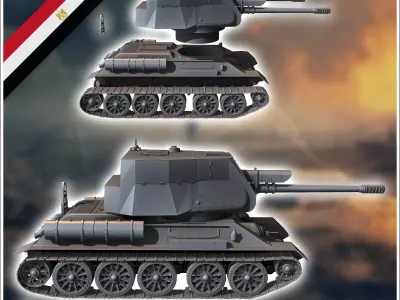 T122 SPG 122mm assault gun - Soviet army WW2 Second World East f 3D print model