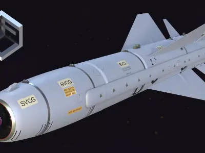Martel AJ 168 TV-guided Missile 3D model