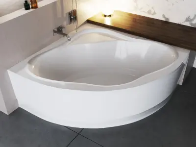 Acrylic corner bath NewDay Low-poly 3D model