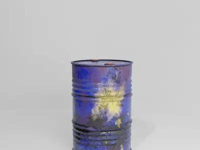 Industrial Barrel Free low-poly 3D model