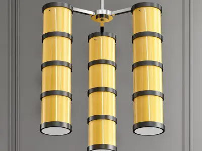 MURENE three cylinders hanging from ceiling 3D model
