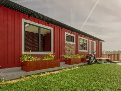 One Bedroom Container House 3D model