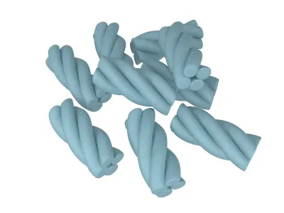 Marshmallows V2 008 Low-poly 3D model