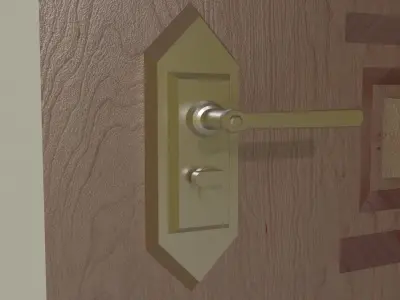Wooden door Free low-poly 3D model get