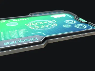 Sci-Fi Tablet Low-poly 3D model