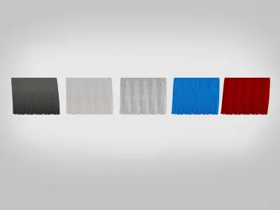 Curtain Velvet - 5 Colors Low-poly 3D model