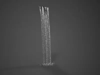 Animated Waterfall 300cm W 55cm H 3D model