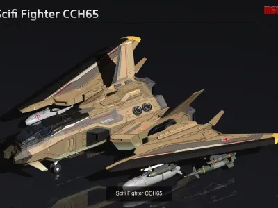 Scifi Fighter Collection II 3D Model Pack