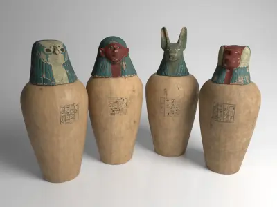 Canopic Jars 3D model