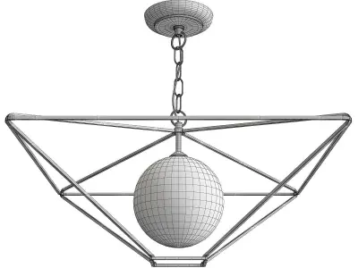 The Lighting Book ORSINI antique gold geometric pendant Low-poly 3D model