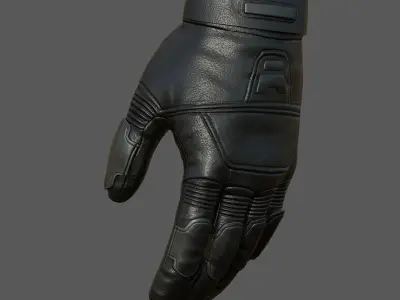 Gloves protection lather military combat soldier armor scifi  Low-poly 3D model