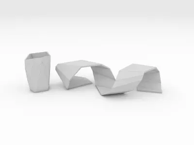 Bench Park 33 Low-poly 3D model