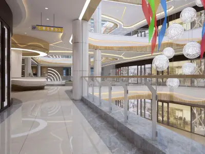 Modern Shopping Mall 03 3D model