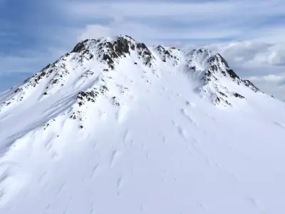 Snow Mountain 15 Low-poly 3D model