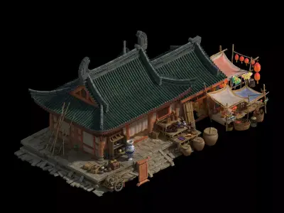 Peach Blossom Island - Retail Store 23 3D model
