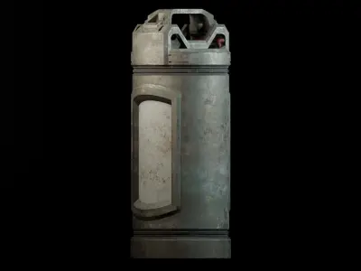 Sci-Fi Canister Cylinder Low-poly 3D model