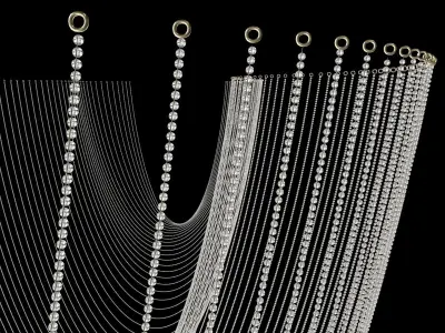 glass pearl ceiling sculpture 3D model