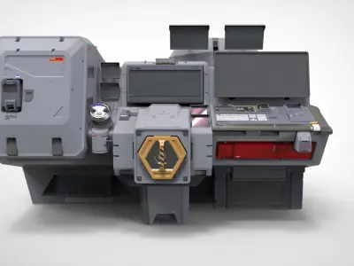 sci fi terminal 3 3D model