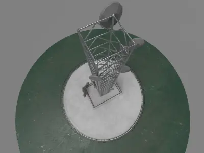 Watertower bryggareberget Karlskrona Low-poly 3D model