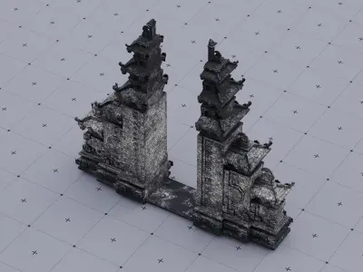 Heavens Gate Bali Low-poly 3D model