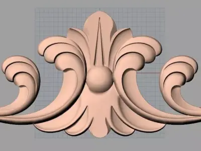 CNC 3D relief design STL format file used for artcam aspire E745 3D model