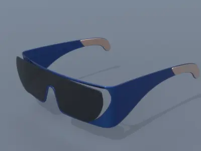 Fashion sci fi sun glasses DIOR x RIHANNA 3D model