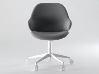 C W office chair on wheels 3D model