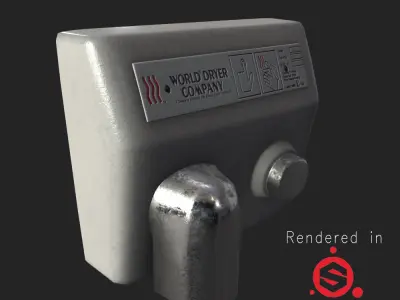 Creepy Public Bathroom Asset Pack Low-poly 3D model