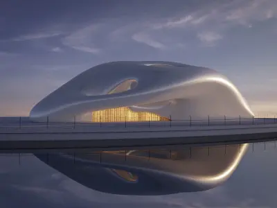 Futuristic building 39 3D model